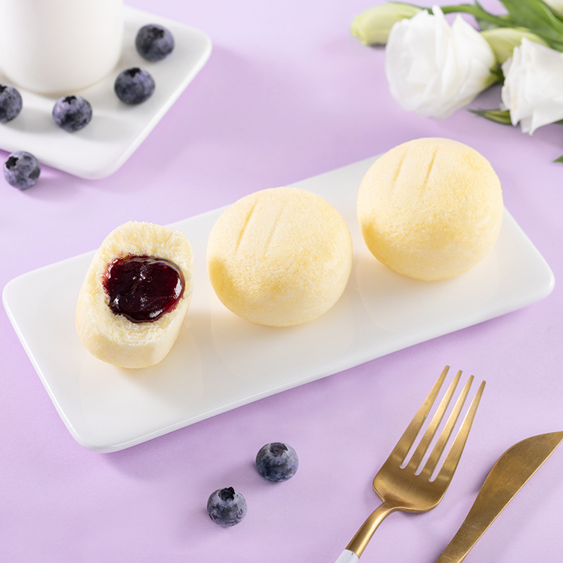 港荣蒸蛋糕蓝莓夹心480g整箱营养早餐夹心吐司面包糕点心休闲零食品大礼包高清大图