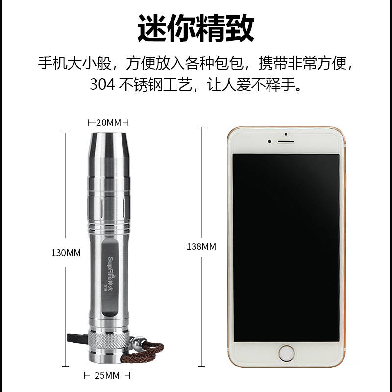 s10专业照玉石强光手电筒365nm紫光灯专用看鉴定珠宝翡翠文玩