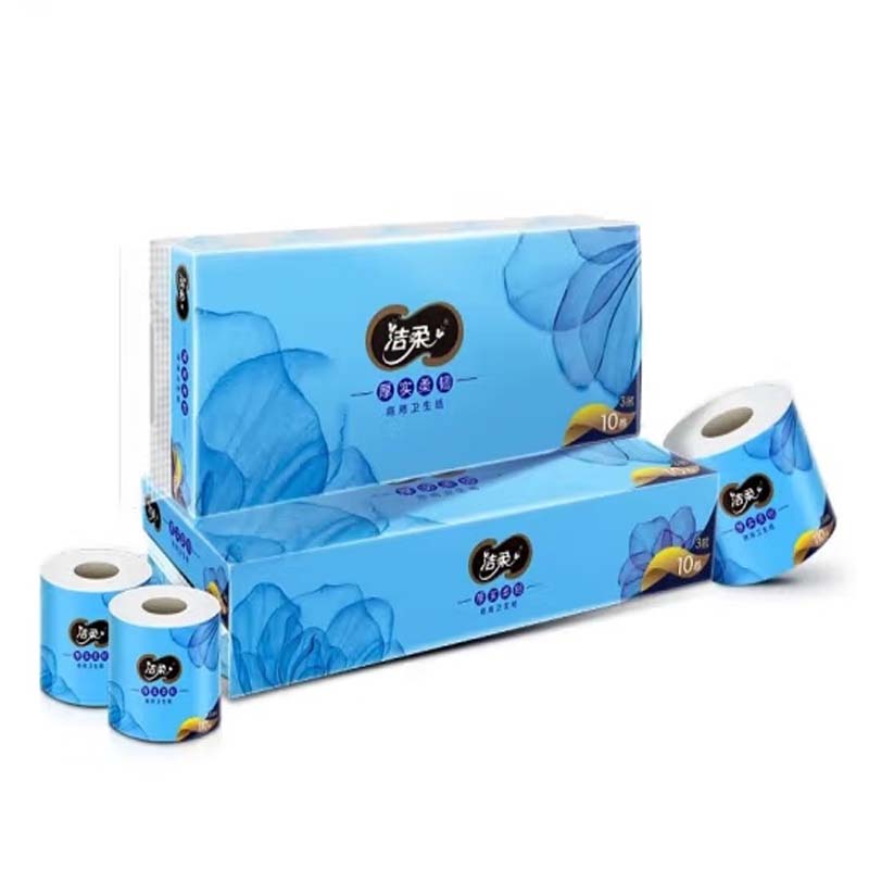 洁柔商用3层110克卷纸卫生纸1卷 (10卷/提*6提 共60卷/袋) JJ201-10A高清大图