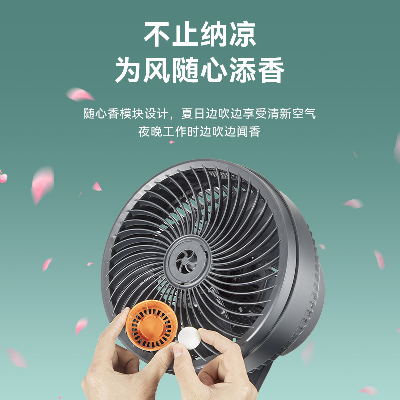 奥克斯(aux)电风扇家用空气循环扇节能遥控定时夜灯办公室立式三叶