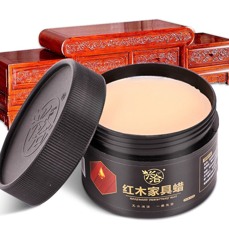 红木家具蜡木器文玩抛光防裂保养护理蜂蜡实木家具打蜡红木油上光精油300g高清大图