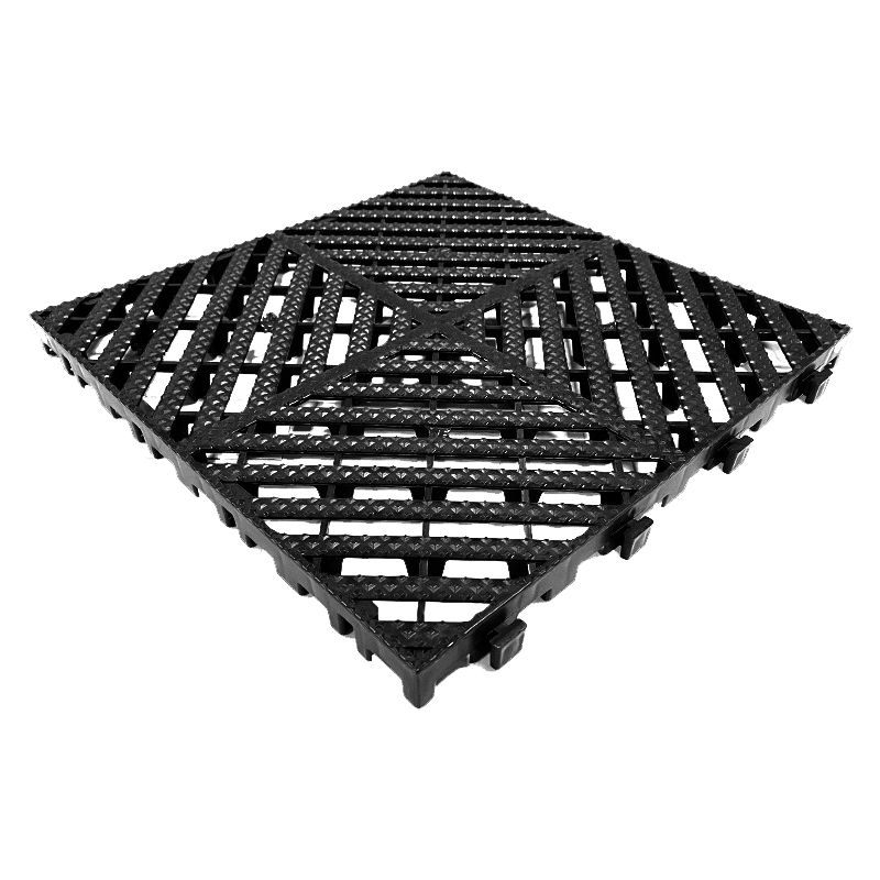 臻远 ZY3121312地格栅塑料拼接地板垫网格垫板 黑色高清大图