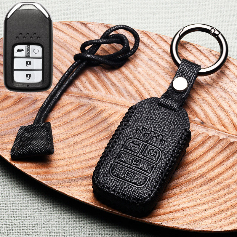 【补贴10%】小怪兽2019款本田十代雅阁CRV冠道思域XRV真皮车钥匙包套创意个性汽车钥匙包 小怪兽E款黑色（智能四键）