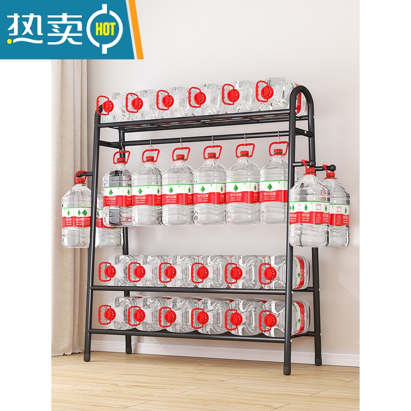 敬平晾衣架落地卧室内挂衣架阳台晒衣架家用简易晾衣杆宿舍晒衣服架子 100CM+白[上下双层网+双侧钩]高清大图