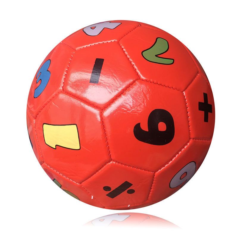 甄萌二2号足球儿童玩具启蒙幼儿园彩色图案礼物球耐磨训练
