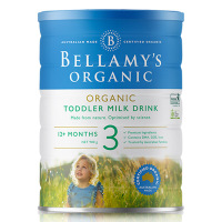 [3罐装 有效期26年7月后]原装进口澳洲Bellamy's贝拉米婴幼儿有机奶粉3段 (1-3岁)宝宝配方奶粉900g