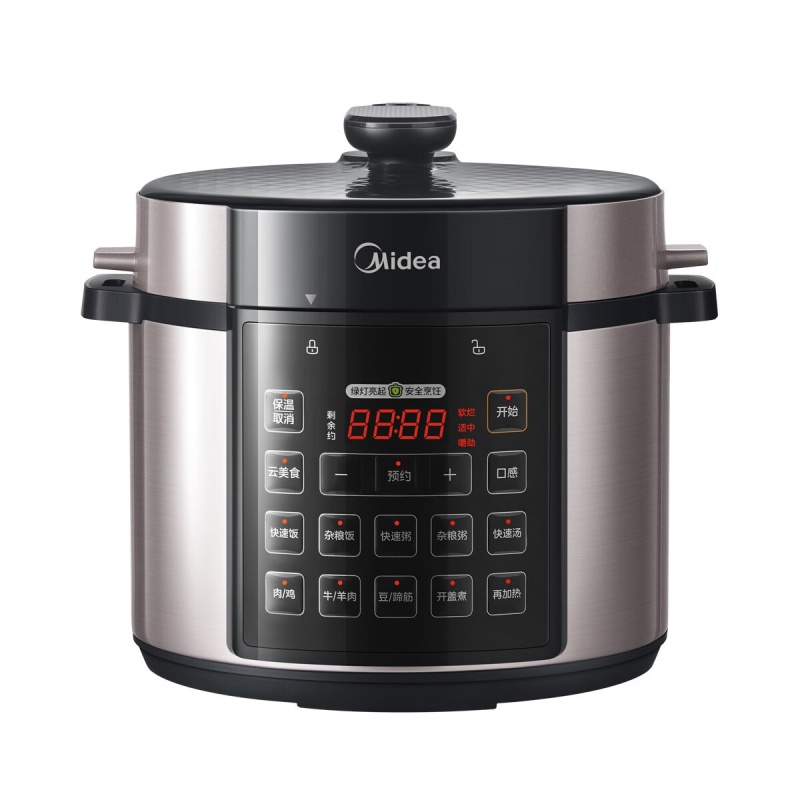 美的(Midea)电压力锅高压锅家用5L双胆多功能电压力锅自动控压高压锅预约定时压力煲 MY-E528高清大图