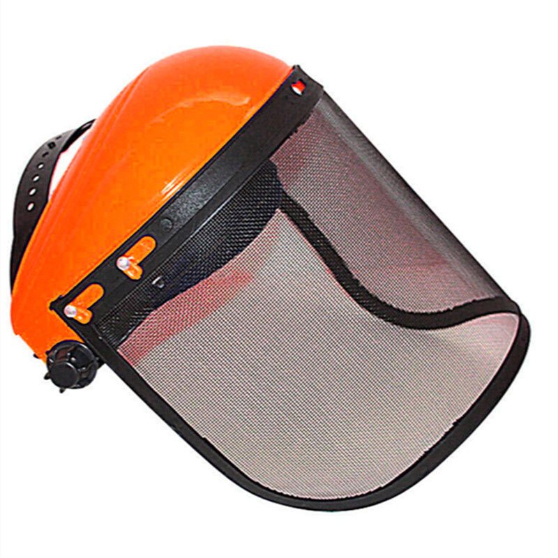 割草机面罩防护帽打草防护面罩头戴式防飞沫面罩打草帽子钢丝网片1个