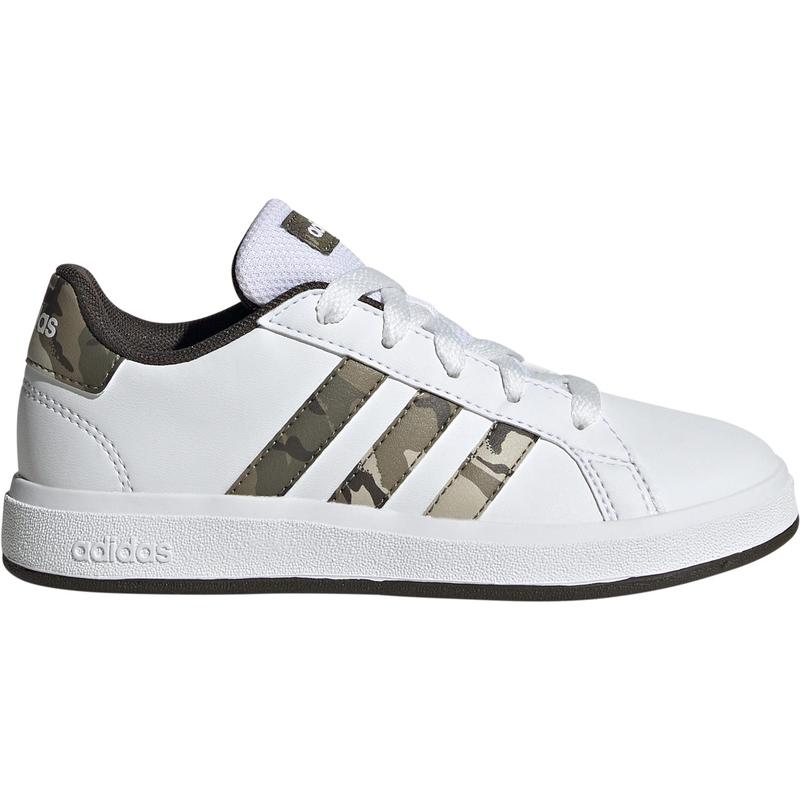 阿迪达斯(adidas)纯色拼接透气舒适儿童运动板鞋