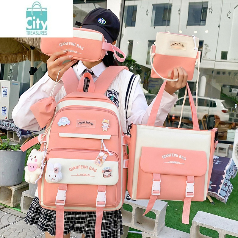 bangdou书包女初中生中学生大容量2022新款双肩包小学生少女减负护脊