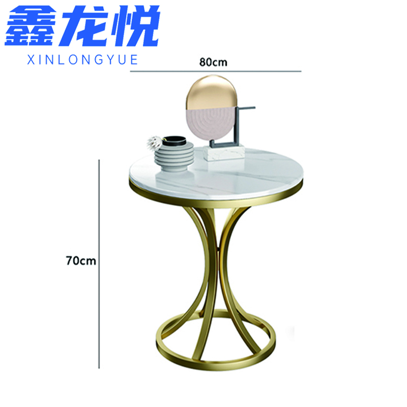 鑫龙悦岩板圆桌80cm张高清大图