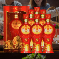 西凤酒45度银藏9年九年陈酿凤香型精品礼盒白酒整箱6瓶陈酿老酒