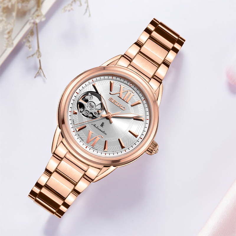 seiko精工手表女士时装表日本镂空机械女表ssa794j1