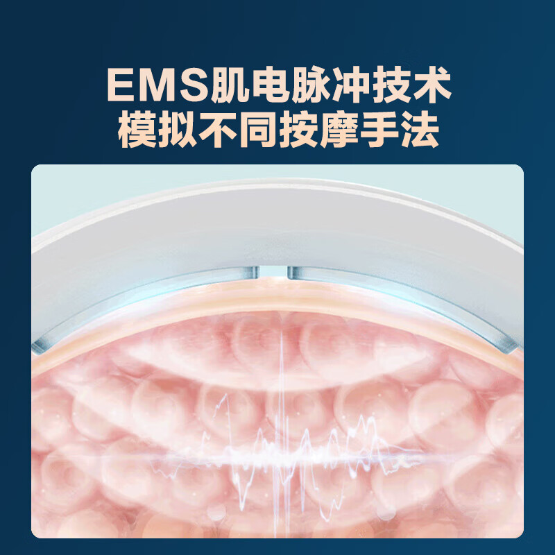 飞利浦(PHILIPS)颈椎按摩器 颈部按摩仪 肩颈按摩 经络电脉冲护颈仪送父母送长辈 双频脉冲3302N蓝色高清大图