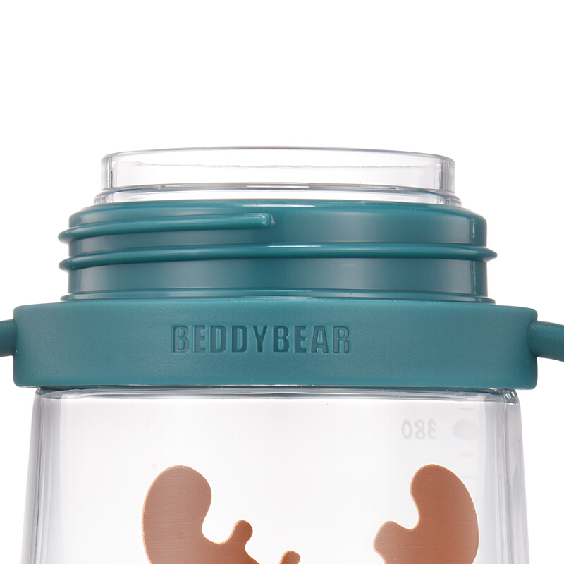 杯具熊 beddybear 母婴幼儿童 tritan大容量两用水壶便携式背带宝宝水杯直饮吸管两用杯塑学饮杯-麋鹿
