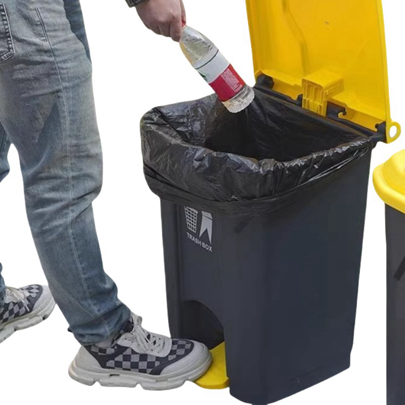 吉迎尚品 脚踏式大号垃圾桶厨房卫生桶垃圾箱 100L 个高清大图