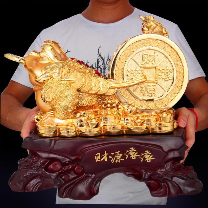 美帮汇金蟾摆件大号财源滚滚三足金蝉家居装饰店铺开张开业送礼高清大图