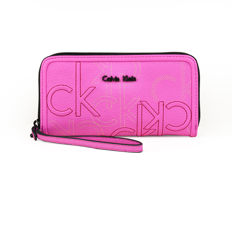 Calvin Klein 卡文克莱 真皮PVC 长款钱包