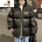 YANXU立领pu皮棉衣男加厚保暖宽松棉服潮牌痞帅学生休闲面包服外套