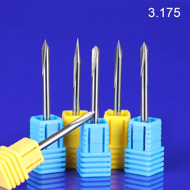 安信(ACTUaL)广告电脑数控雕刻机刀具刻金属刀3.175*90°*0.2(5只)