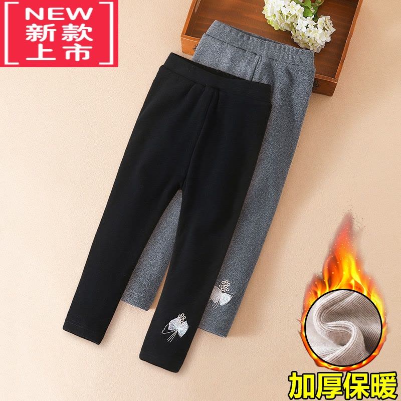 可莉允女童打底裤外穿秋冬款2022新款儿童裤子加厚女宝宝保暖棉裤洋气潮保暖裤图片