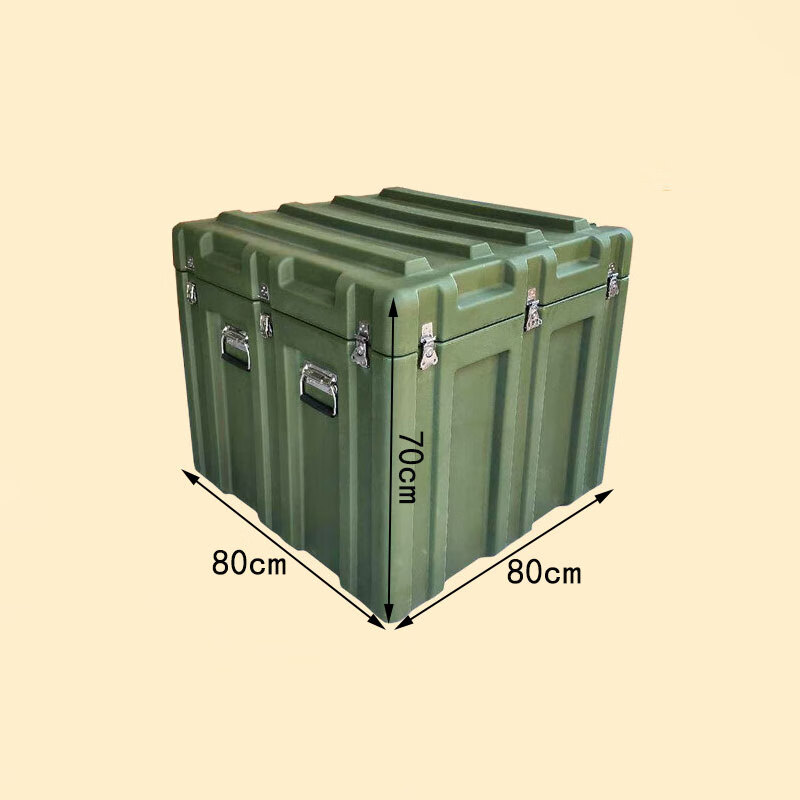 锦北滚塑箱空投箱物资箱户外野营便携式多功能器材周转箱800*800*700高清大图