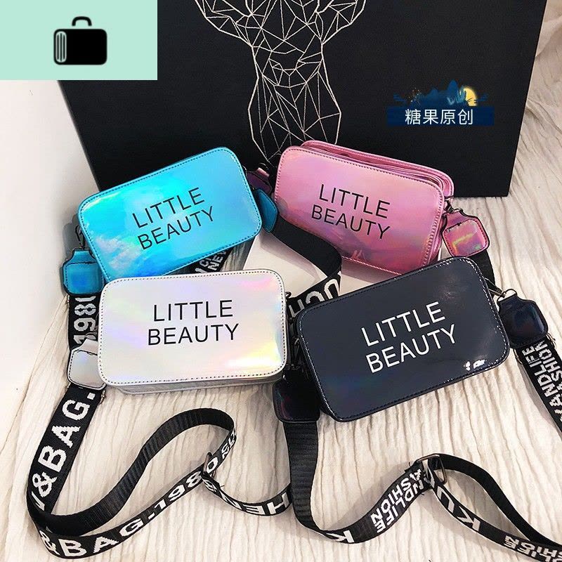 小包包女包2020新款果冻包韩版潮镭射质感小方包夏天斜挎单肩包NEW LAKE女士单肩包图片