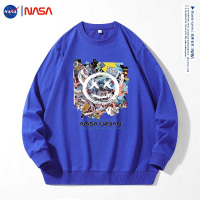 NASA官方联名2023新款春秋卡通动漫印花男女同款情侣长袖T恤潮牌卫衣男