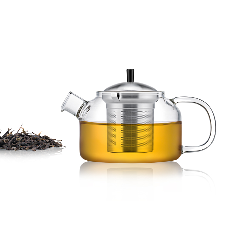 尚明玻璃茶壶煮茶壶耐高温泡茶普洱茶具家用茶水壶加厚不锈钢过滤功夫