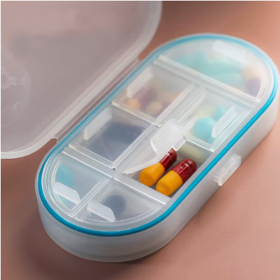 茶花抗菌药盒便携分装7天迷你小药盒子 1个装【7分格】122001（ZM）