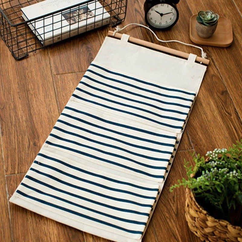 壁挂式棉质寝室中挂袋后衣柜挂带收纳袋至少6兜墙挂式杂物墙面后时尚