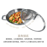 双立人(ZWILLING)中式炒锅36cm不锈钢锅具电磁炉大容量无涂层少油烟正品