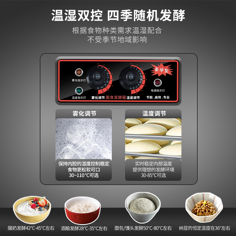 耐惠(NAAFI)康宝出品/KFJ-ND16商用发酵箱面包馒头蒸笼醒发箱不锈钢恒温面粉 单门发酵机烘焙设备16层高清大图