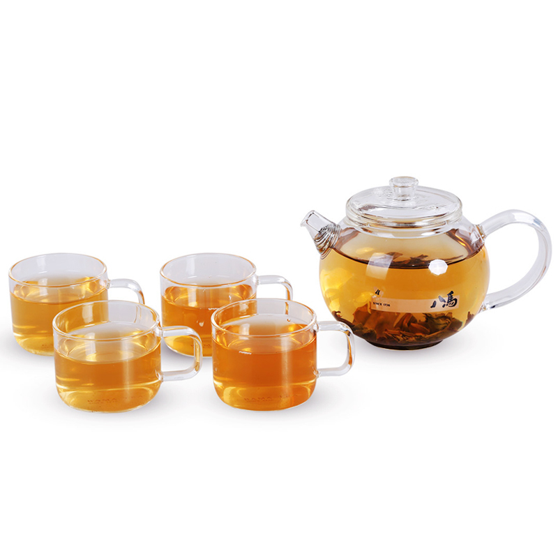 八馬茶業 TZB007明韵玻璃套组(高硼硅玻璃茶壶250ml/1个,高硼硅玻璃茶杯60ml/1个)