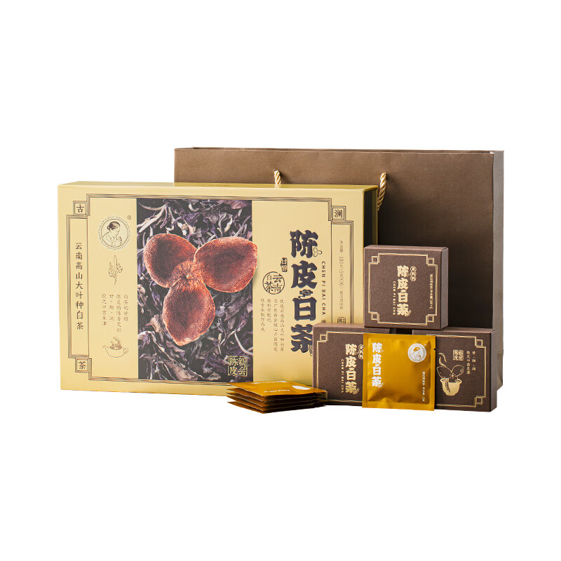 澜凔古茶 陈皮白茶 新会陈皮云南贡眉礼盒 180g
