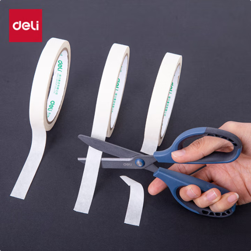 得力(deli)特氟龙防粘防锈办公居家剪刀 刀型剪片省力剪子 蓝色77753