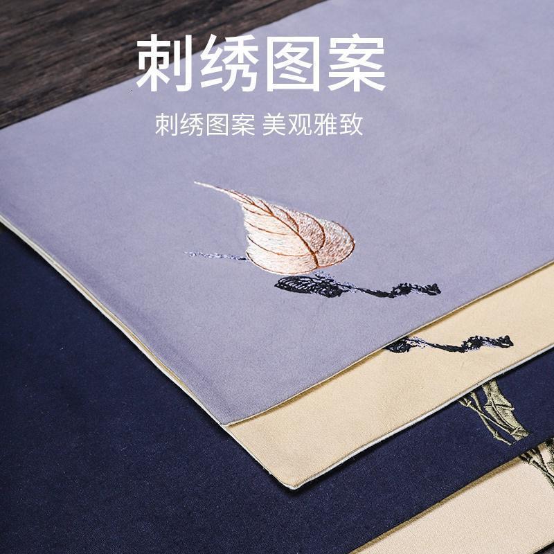 棉麻茶席家用刺绣茶垫中国风桌旗复古布垫功夫茶道配件饰品Z_992