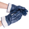 炯毅 浸胶劳保手套 帆布丁腈挂胶防水防滑耐油防刺耐磨化工油漆机械维修 帆布挂胶手套 均码 副