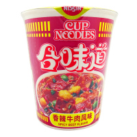 日清合味道方便面香辣牛肉味1小杯面83g 公仔面泡面快餐面 休闲 即食面