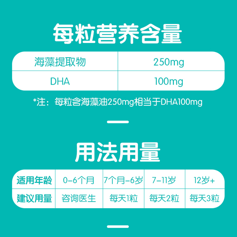 澳洲进口 佰澳朗德(Bio Island)婴幼儿DHA海藻油 60粒高清大图