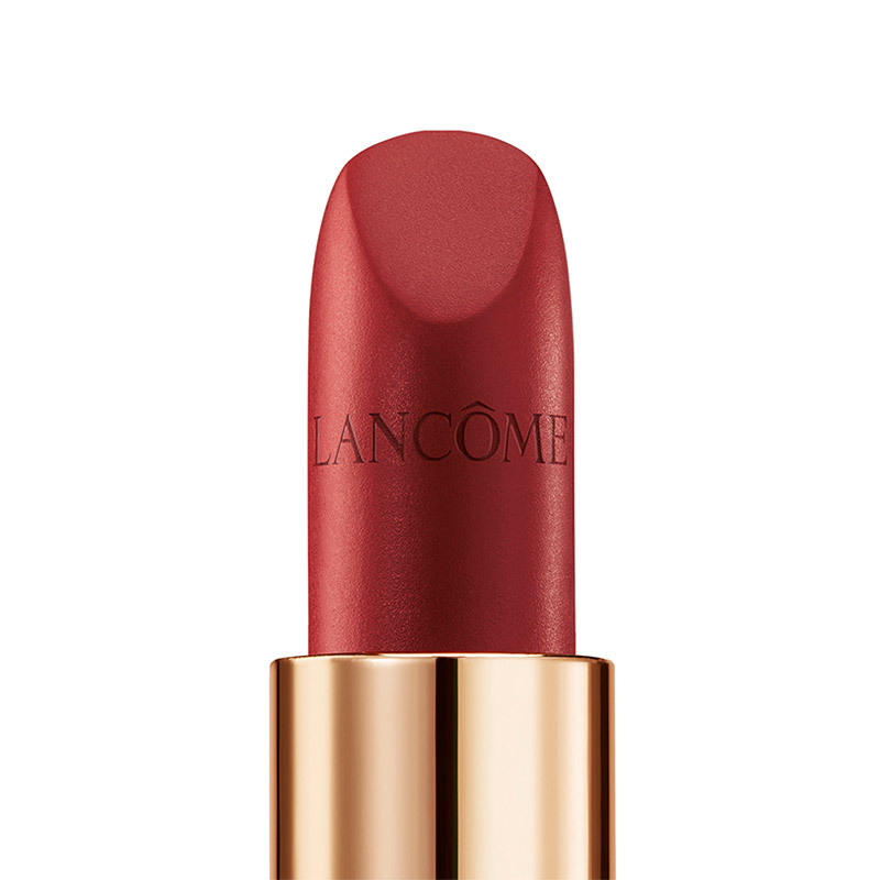 [玫瑰口红礼盒](LANCÔME)兰蔻菁纯口红196#朱砂橘粉金管 哑光丝绒雾面 柔雾持久显色显白高清大图