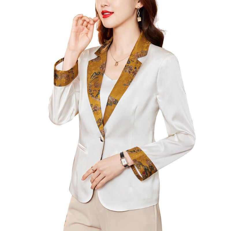 dafy品牌真丝西装外套女2023年春夏新款桑蚕丝休闲小个子西服上衣