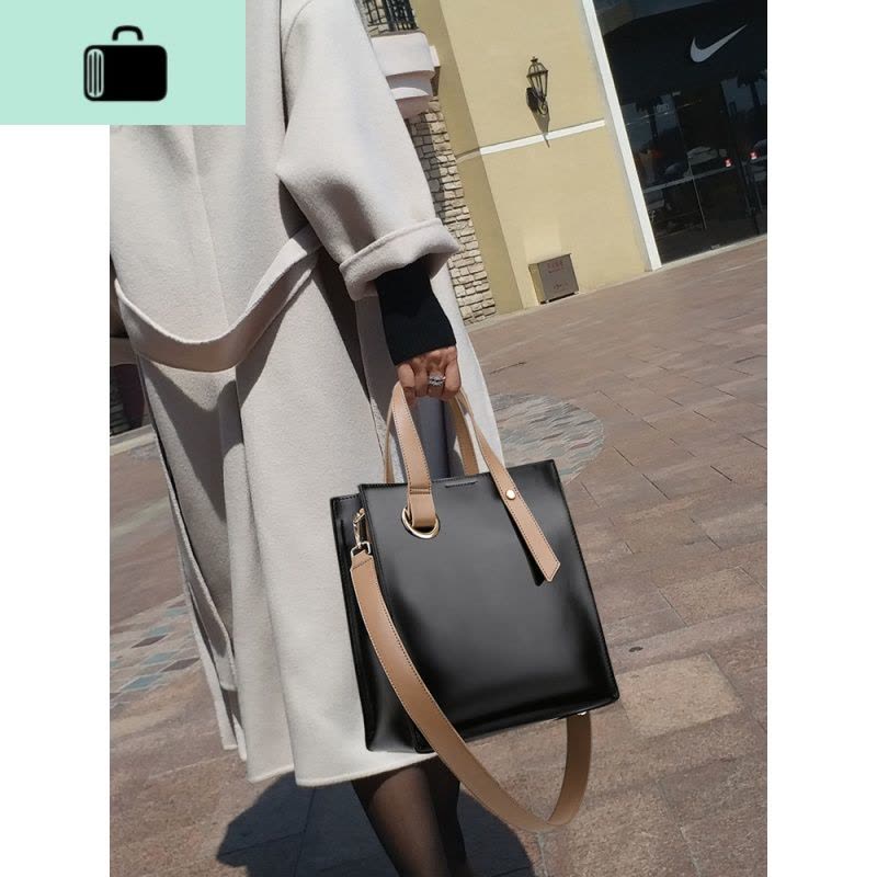 女士包包时尚大气女包春夏宽带水桶包2020新款潮大容量手提单肩包NEW LAKE女斜挎包图片