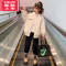 可莉允女童加棉外套冬装2022新款洋气儿童装时髦棉服女孩加厚棒球服冬季