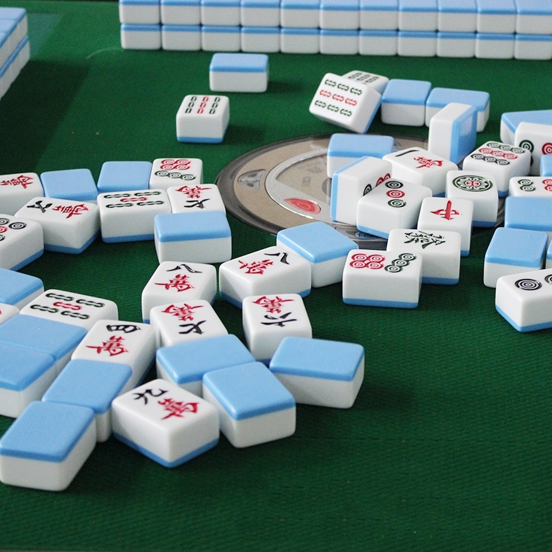 棋牌室全自动麻将机麻将牌_大号四口机 磁性麻将中号