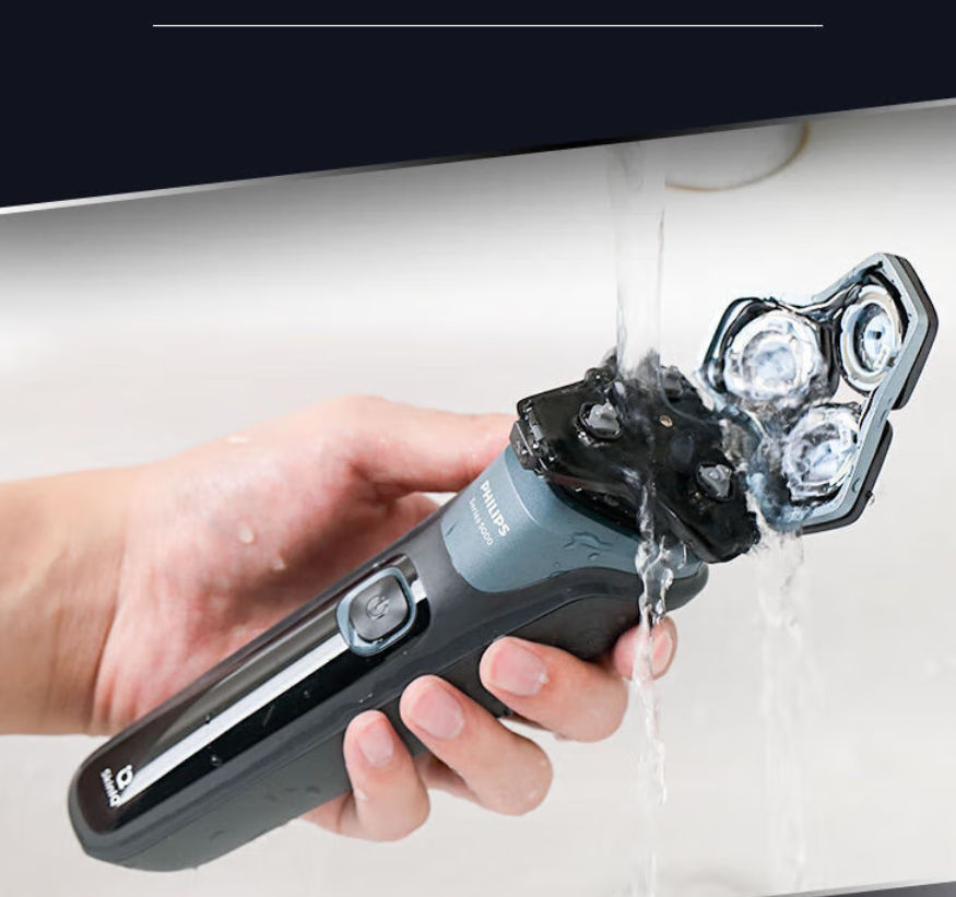 飞利浦(PHILIPS)电动剃须刀智能感应干湿双剃[蜂巢5系*双层刀片]旗舰烟灰蓝S5832/01高清大图