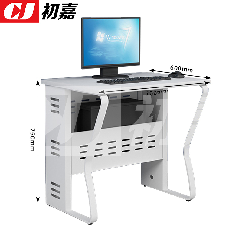 初嘉(CJ)钢架电脑桌培训桌机房电脑桌学习桌课桌 单人位E款