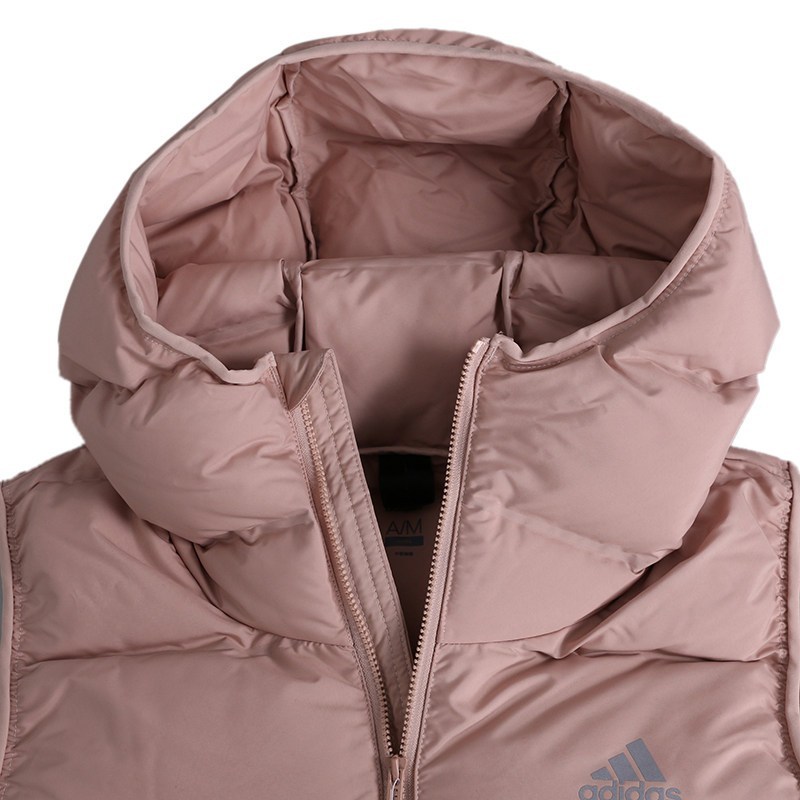 阿迪达斯（adidas）冬季新款女子防风保暖运动服连帽羽绒背心马甲CZ2313