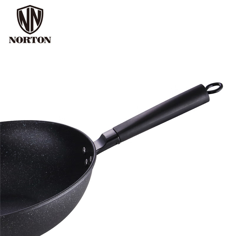 诺顿 NORTON 聚味麦饭石煎炒锅 32CM 1JJW032高清大图