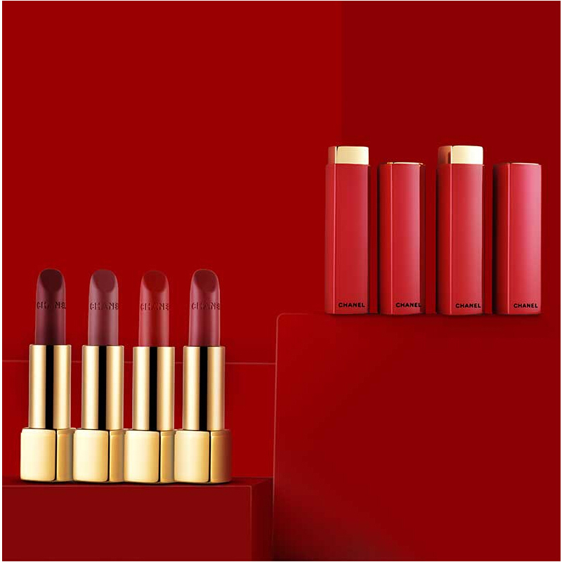 CHANEL 香奈儿炫亮魅力唇膏丝绒系列水亮口红限量红管3.5g 哑光雾面 N°2 显色不易脱妆